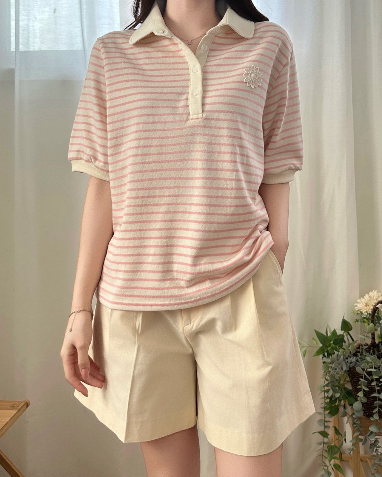 Striped Collar Shirts