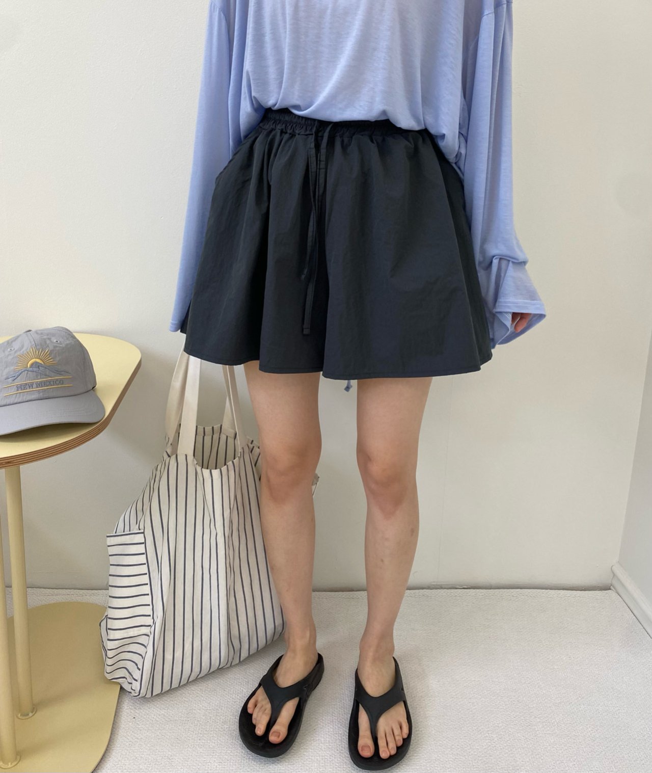 Flare Wide Short Pants