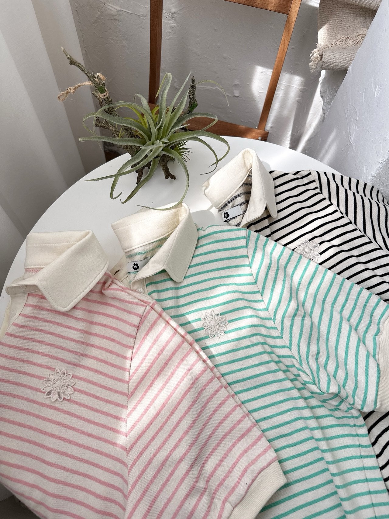 Striped Collar Shirts