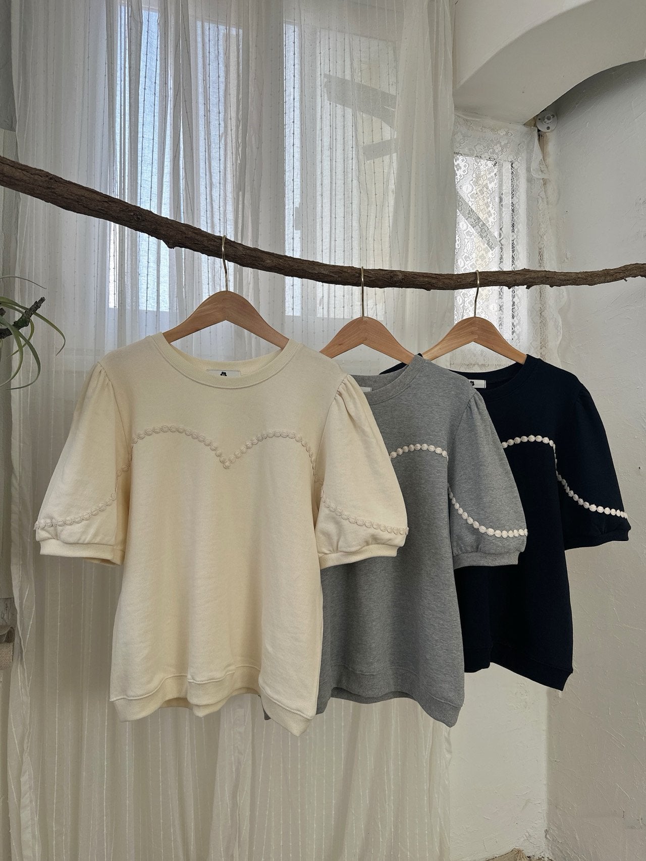 Cotton Lace Sweatshirts