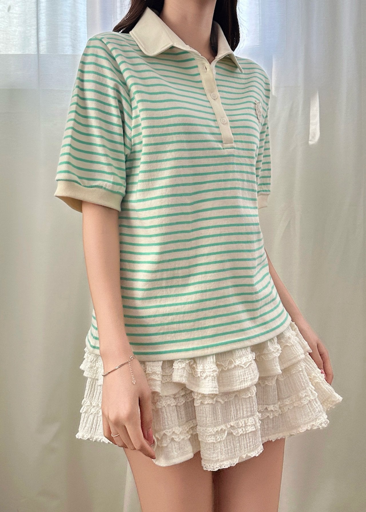 Striped Collar Shirts