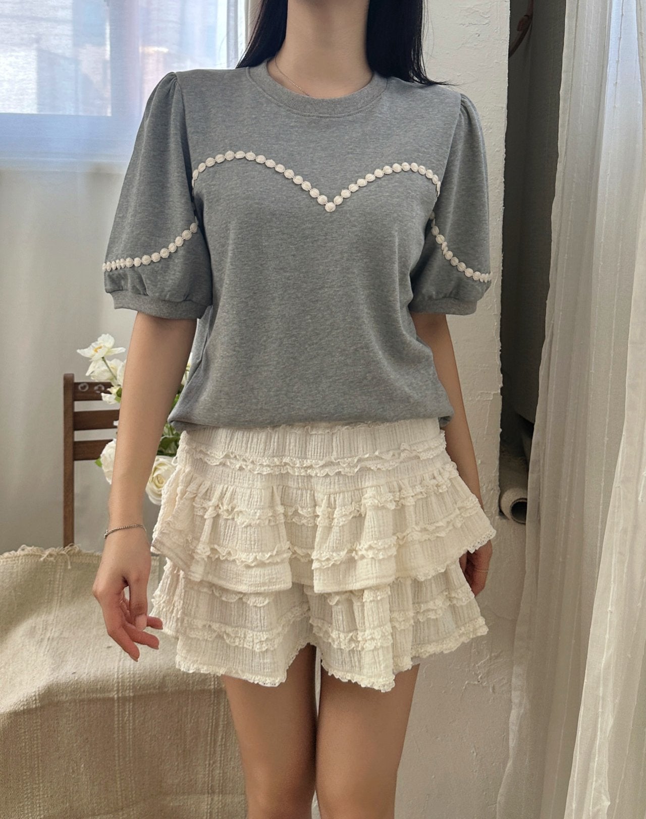 Cotton Lace Sweatshirts