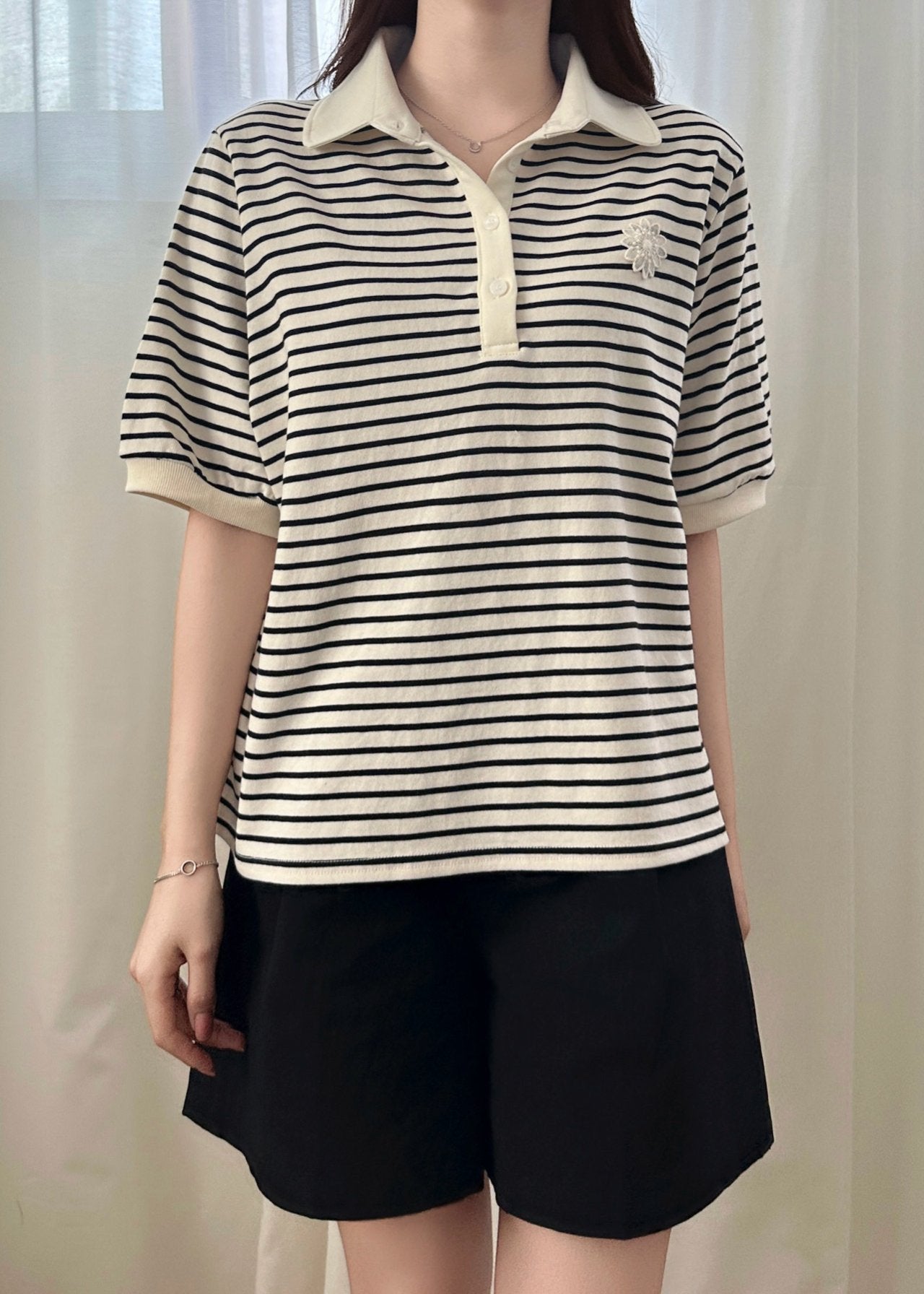 Striped Collar Shirts