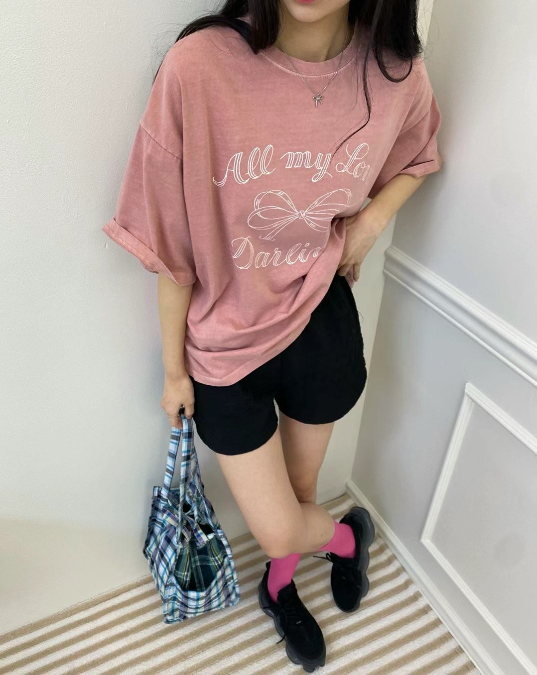 Ribbon Garment Dyed T-shirt