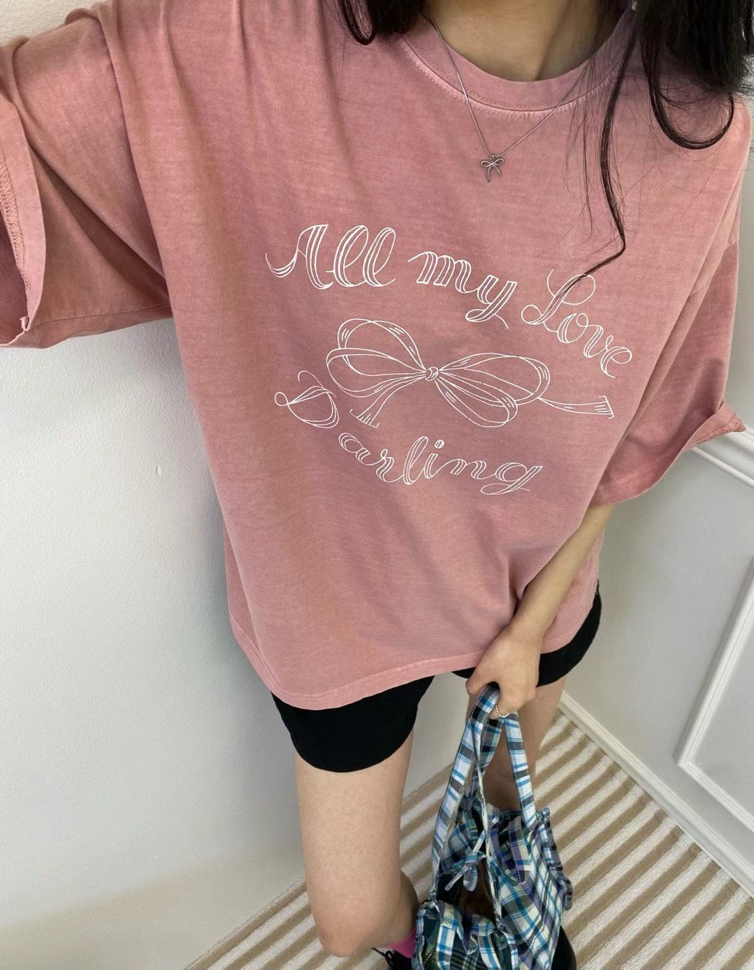 Ribbon Garment Dyed T-shirt