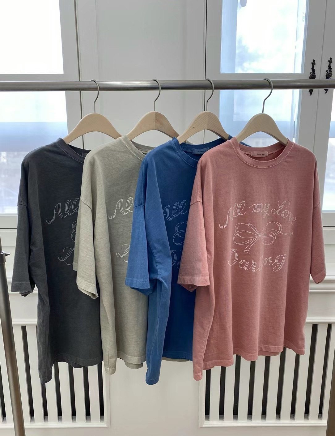 Ribbon Garment Dyed T-shirt