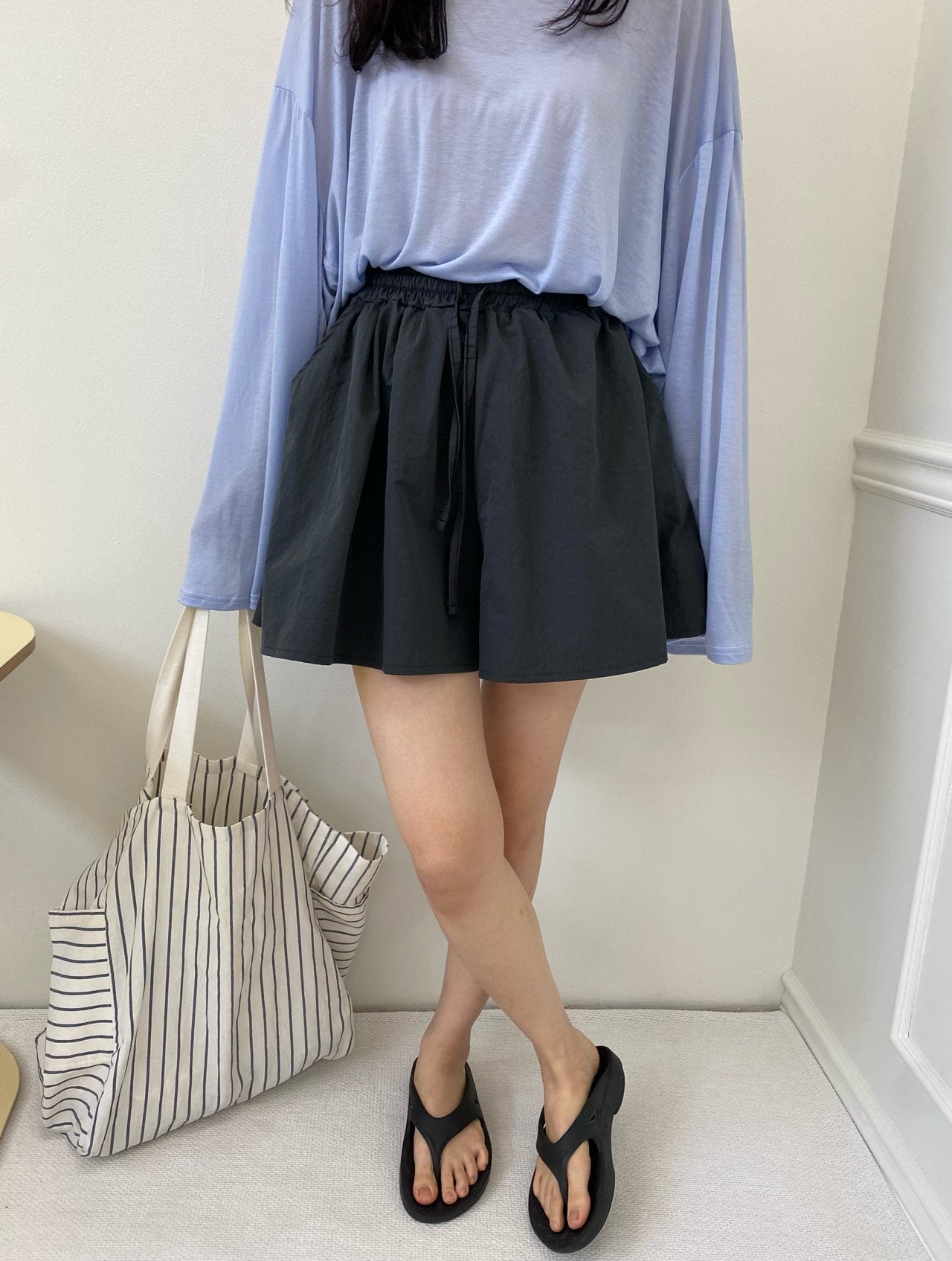 Flare Wide Short Pants