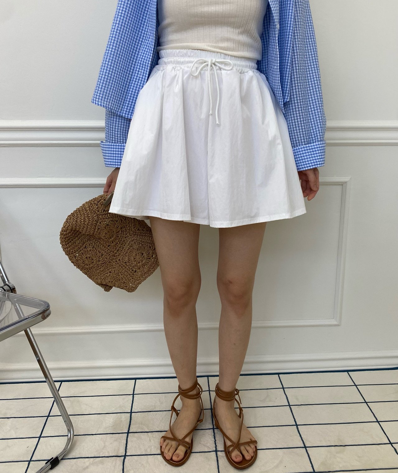 Flare Wide Short Pants