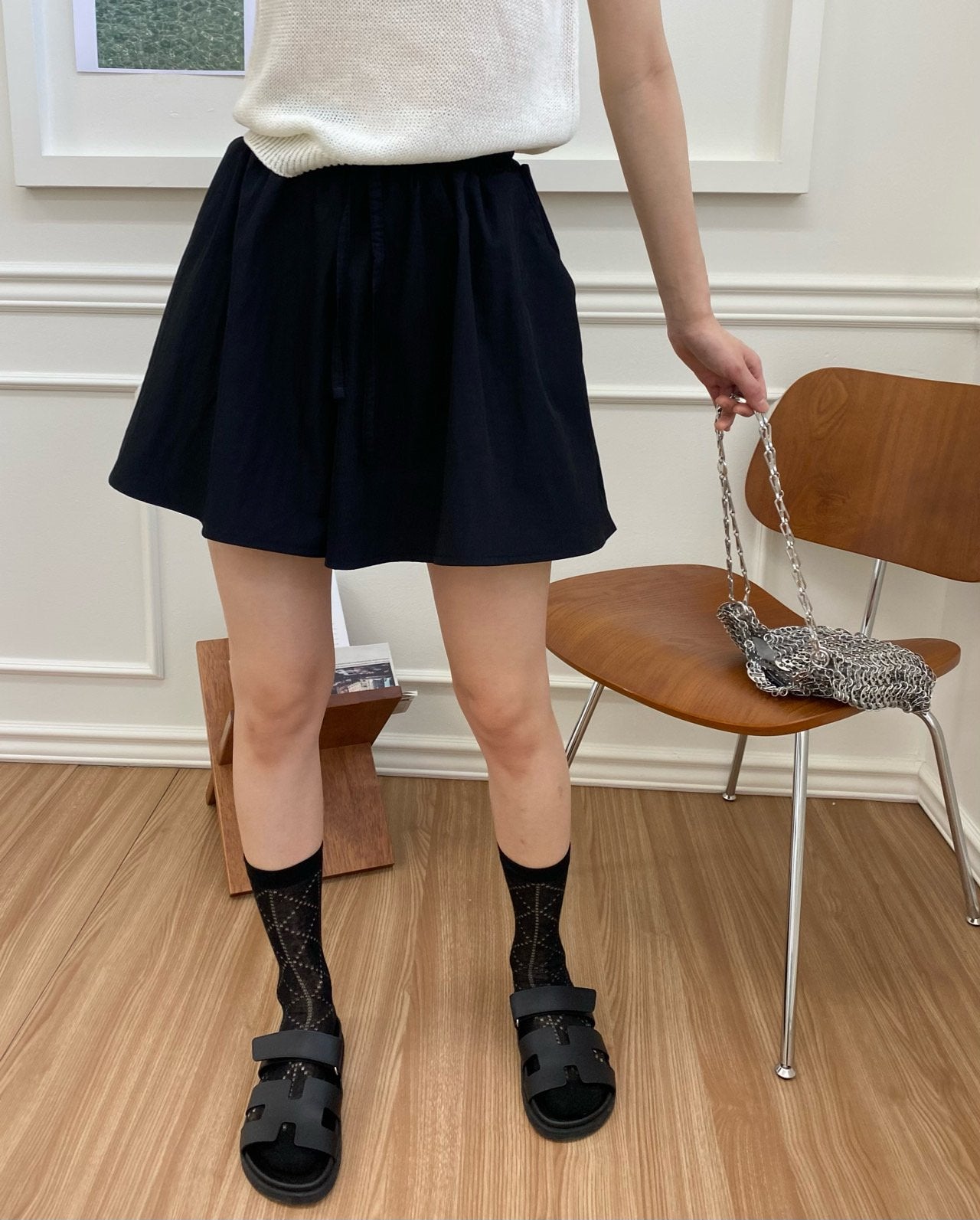 Flare Wide Short Pants