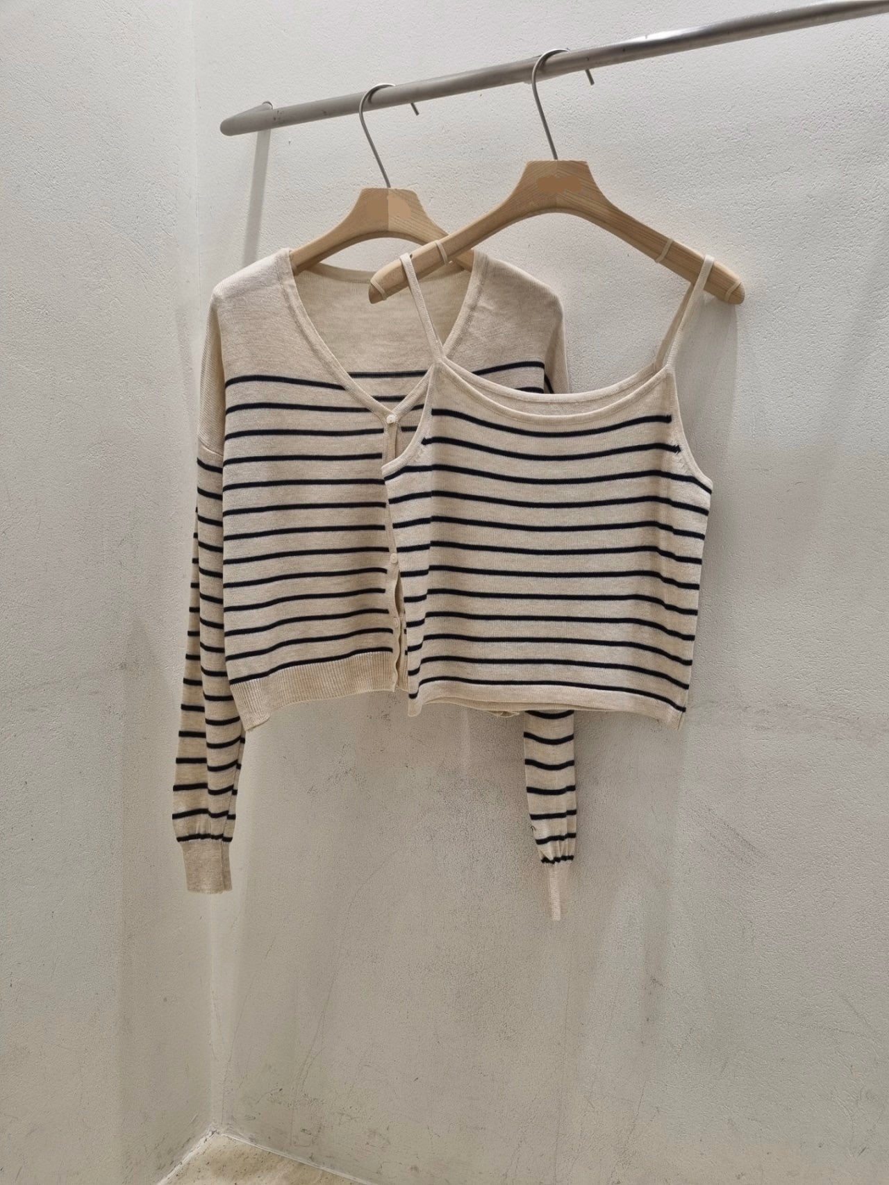 “NEW” Stripe Cardigan Set