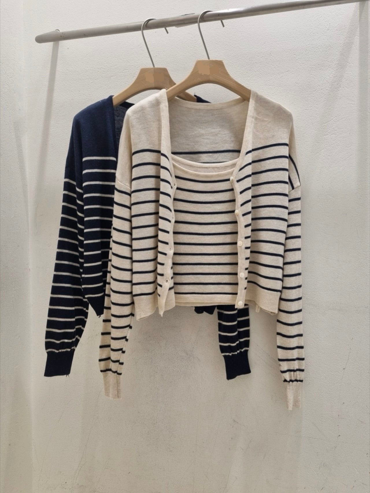 “NEW” Stripe Cardigan Set