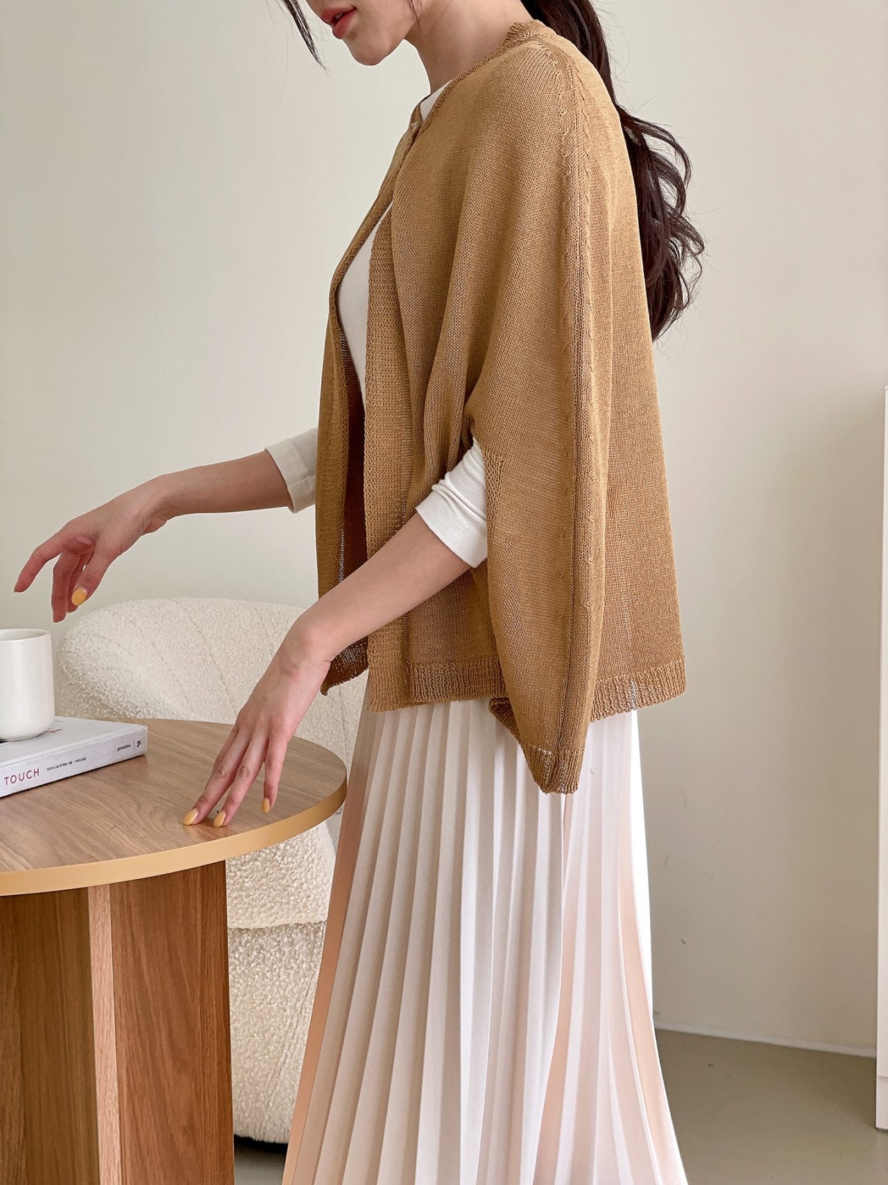 Linen Cape Cardigan