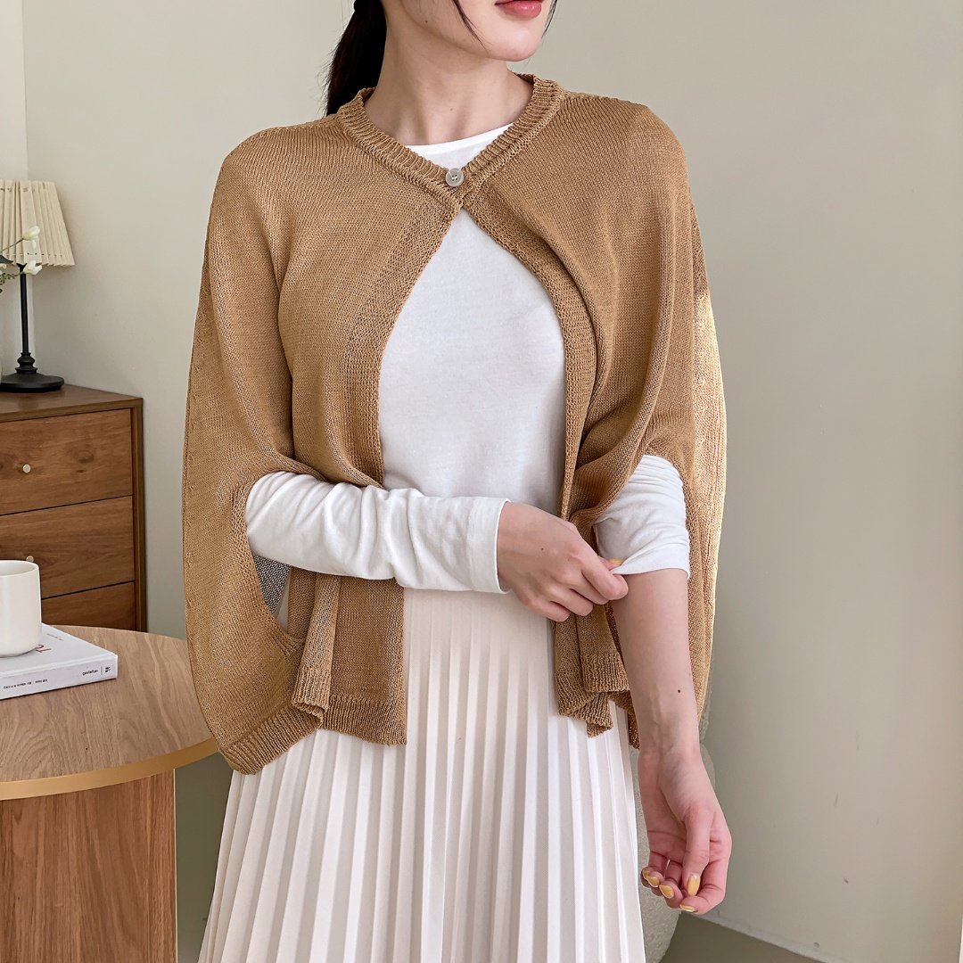 Linen Cape Cardigan