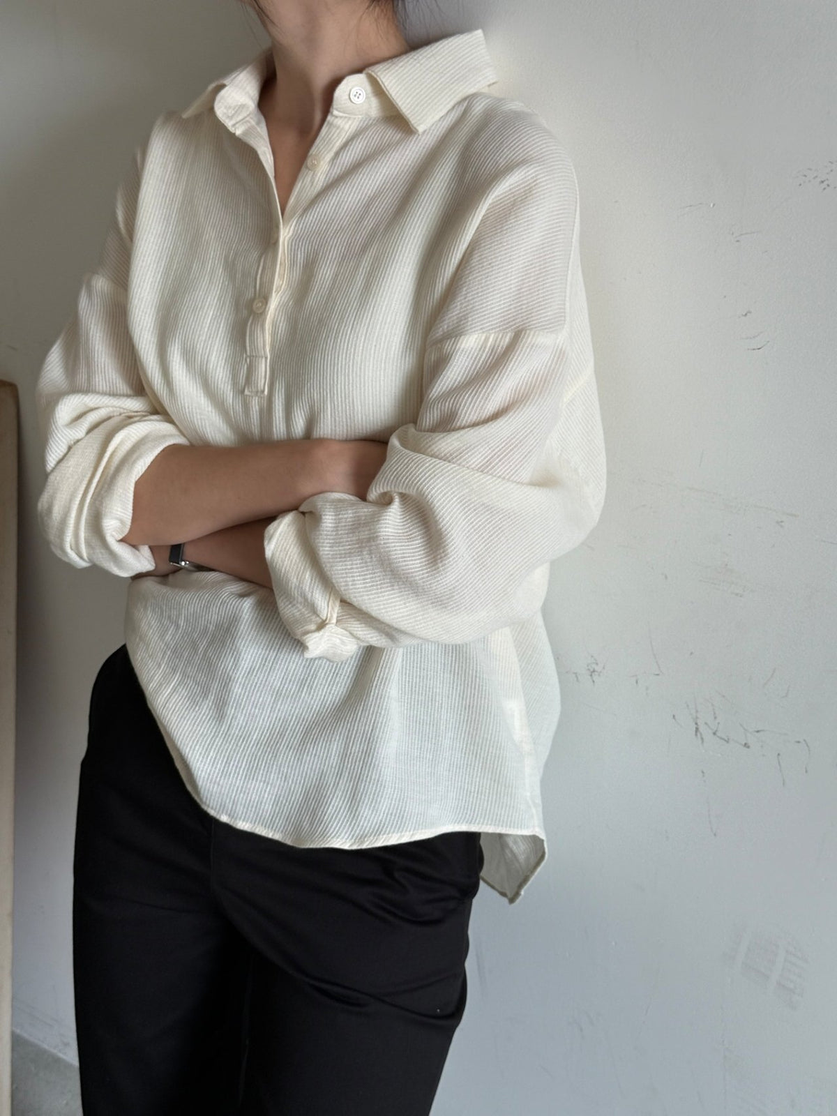 “NEW” Cotton Henley Collar Shirts