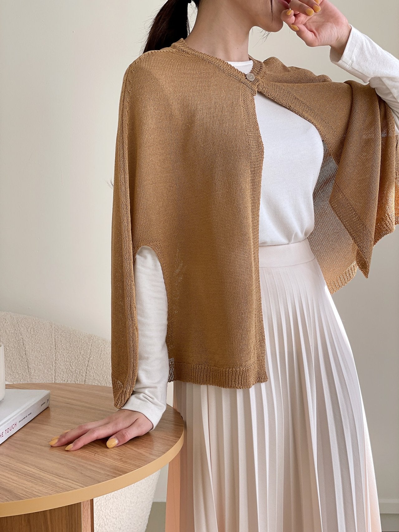 Linen Cape Cardigan