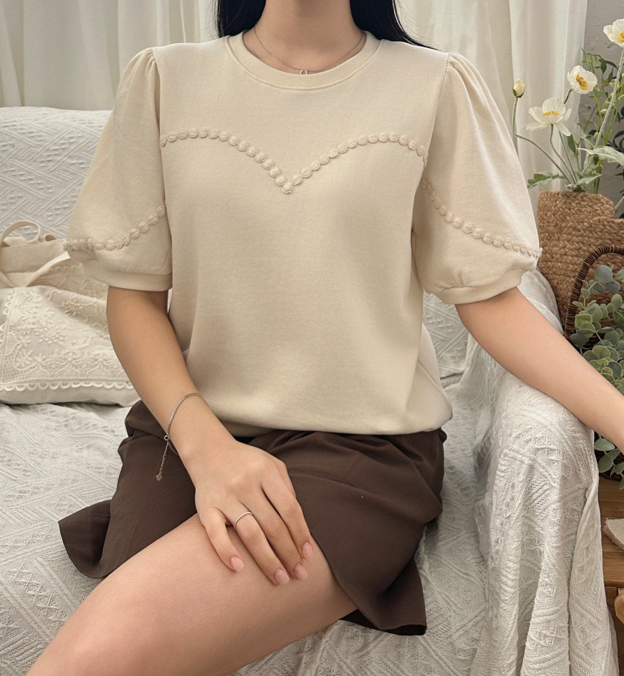 Cotton Lace Sweatshirts