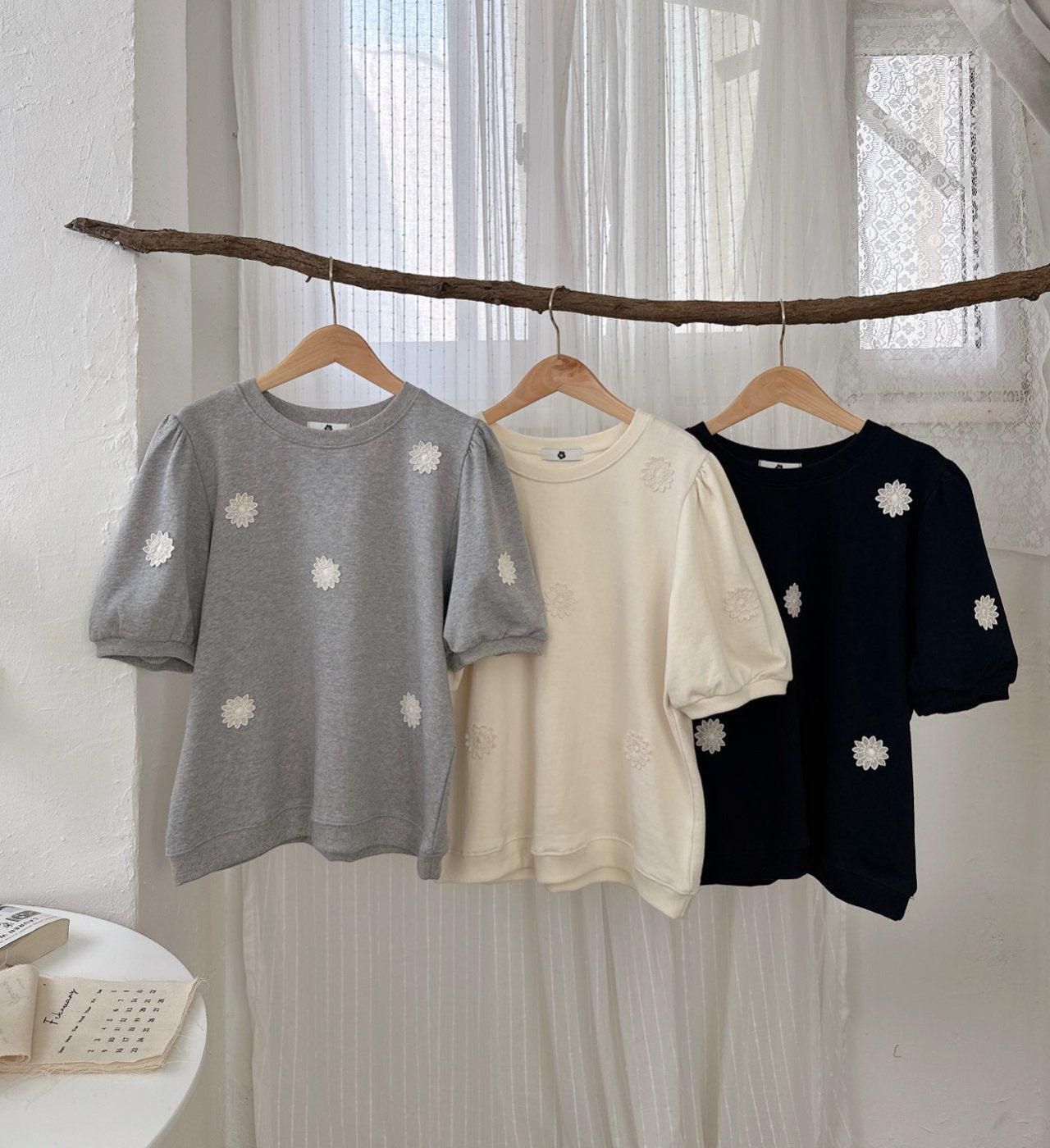 Flower Embroidery Sweatshirts