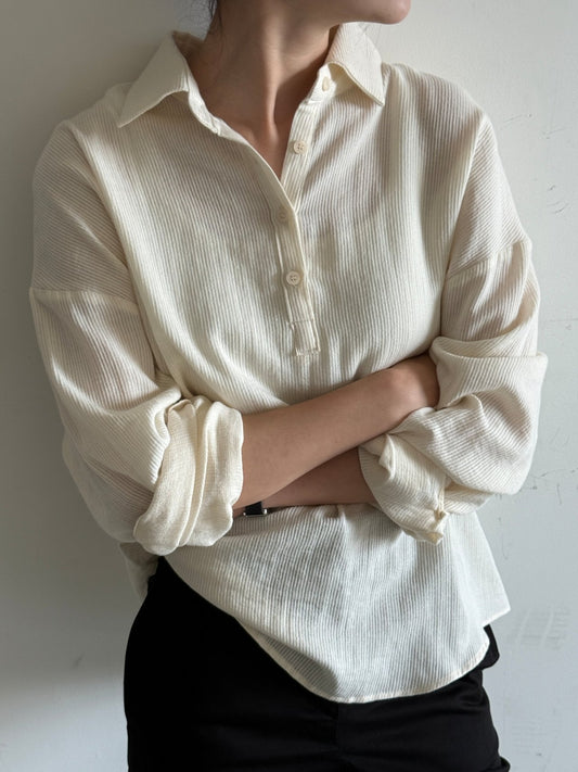 “NEW” Cotton Henley Collar Shirts