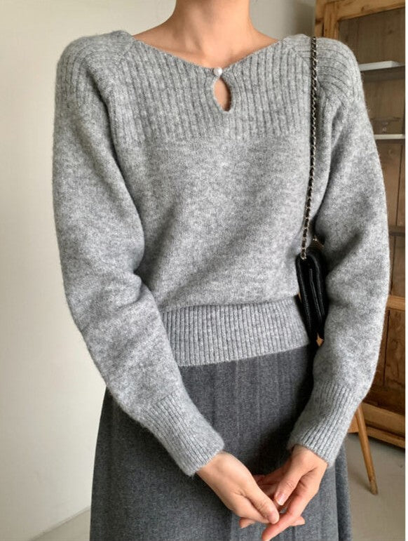 Pearl Button Knit Top