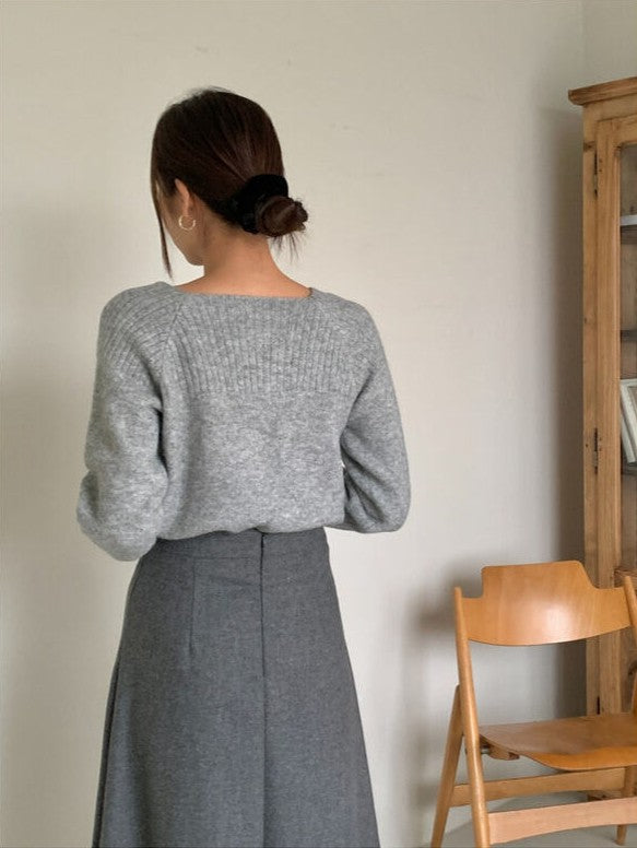 Pearl Button Knit Top