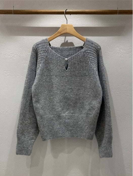 Pearl Button Knit Top